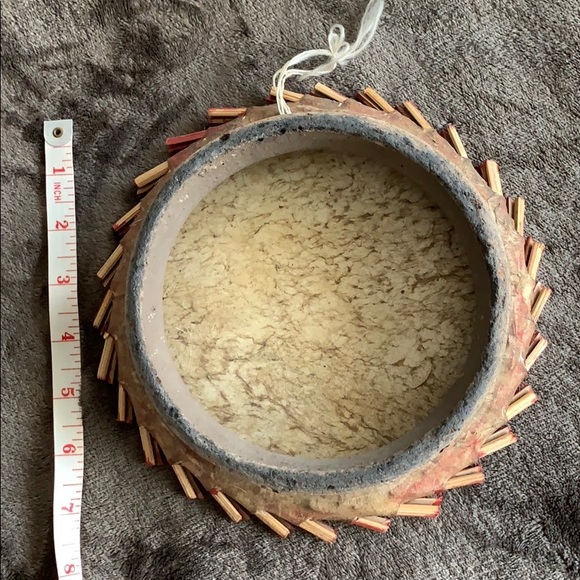 Hand painted tambourine from Nigeria - Picture 3 of 4